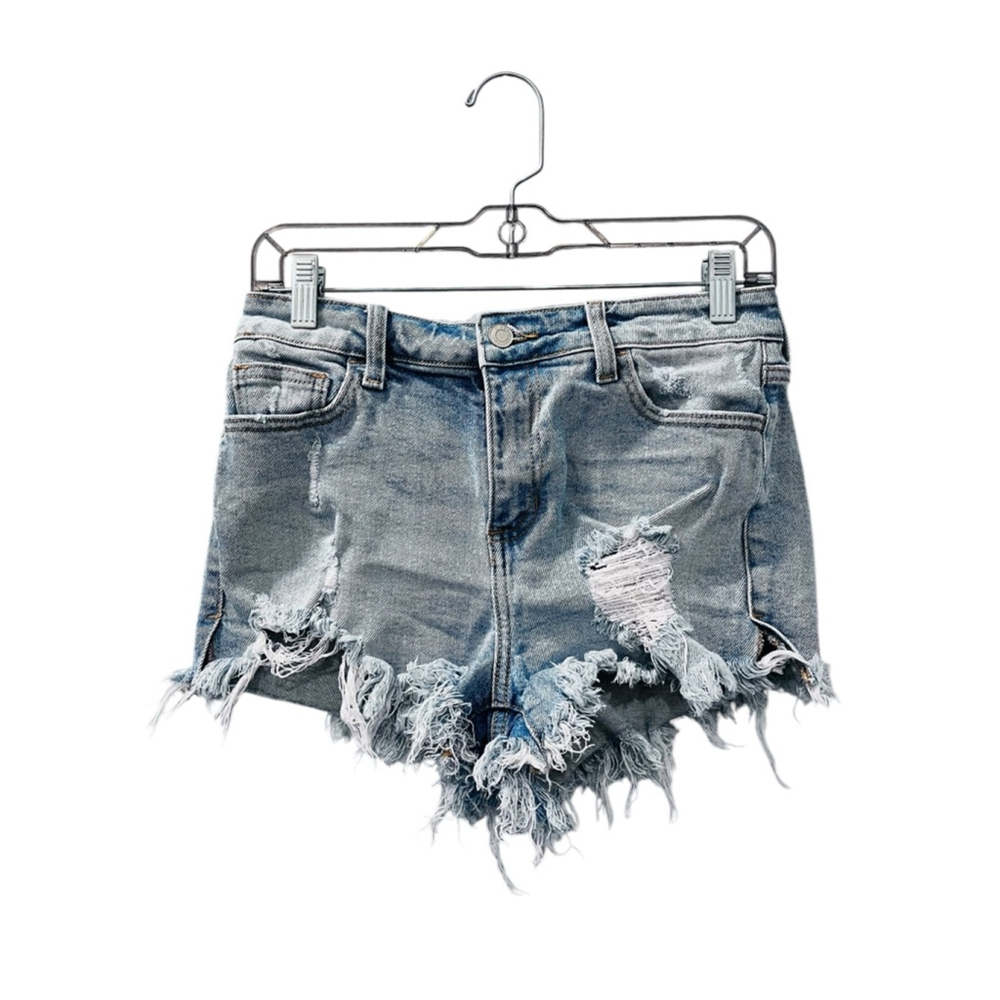 Cello Distressed Cut Off Denim Blue Jean Shorts Size Small Casual Western Cotton
